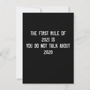 De Eerste Regel van 2021 Nieuwjaar Kaart