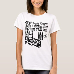 De eerste regel van de veiligheid van Pistolen is T-shirt