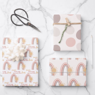 De eerste reis rond de Sun Boho Custom Inpakpapier Vel