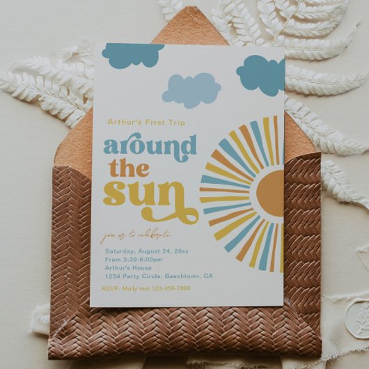 De eerste reis rond de zondag uitnodiging