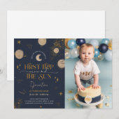 De eerste reis rond de zondag uitnodiging (Voorkant / Achterkant)