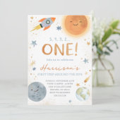 De eerste reis rond de zondag uitnodiging (Staand voorkant)