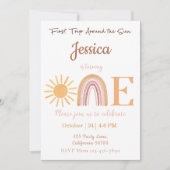 De eerste reis rond de zondag uitnodiging (Voorkant)