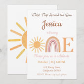 De eerste reis rond de zondag uitnodiging (Voorkant / Achterkant)