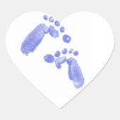 De eerste stappen van baby's in de voetafdruk van hart sticker (Voorkant)