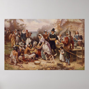 De eerste Thanksgiving 1621 c.1932 Poster