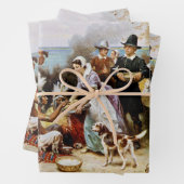 De eerste Thanksgiving, 1621, Inpakpapier Vel (In situ)