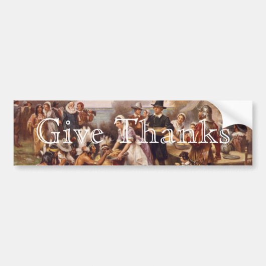 De eerste Thanksgiving Bumpersticker (Voorkant)