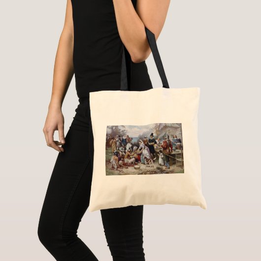 De eerste Thanksgiving van Jean Ferris c. 1912 Tote Bag (Voorkant (product))