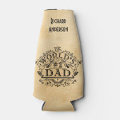 De eerste vader van de wereld  gepersonaliseerd flesjeskoeler (Voorkant)