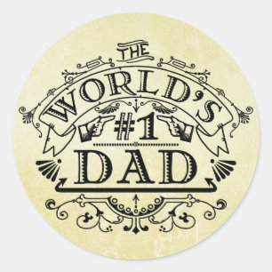 De eerste vader  Vlaanderen ter wereld Ronde Sticker