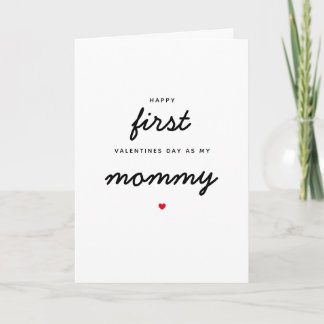 De eerste Valentijnsdag van de pasgeboren Baby als Kaart