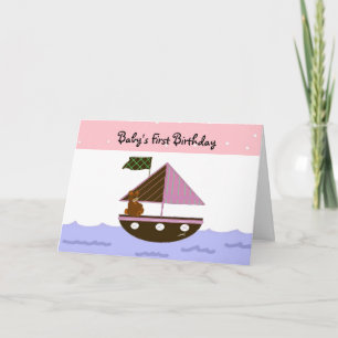 De eerste verjaardag van de baby kaart