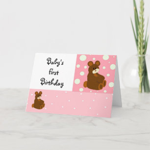 De Eerste Verjaardag van de baby Kaart