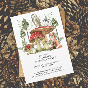 De eerste verjaardag van Enchanted Forest Woodland Kaart