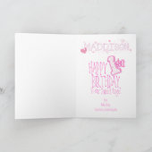 De Eerste Verjaardag van meisjes Kaart (Binnen)