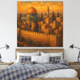 De eeuwige pracht van Jeruzalem Canvas Afdruk