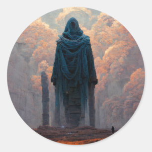 De efficiënte Fantasy Sci-Fi Art Ronde Sticker