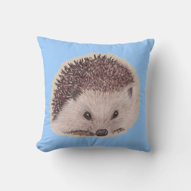 De egel (blauw) kussen (Voorkant)