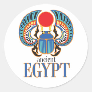 De Egyptische sjaalkever. Ancient Egypte Ronde Sticker