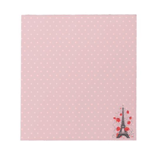 De Eiffel-toren van Parijs elegant, stijlvol silho Notitieblok (Voorkant)