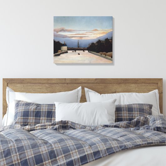 De Eiffeltoren | Henri Rousseau Canvas Afdruk (Insitu (Slaapkamer))