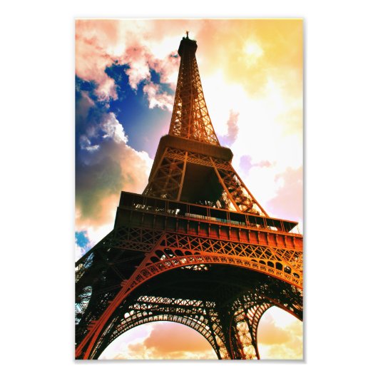 De Eiffeltoren opzoeken Foto Afdruk (Voorkant)