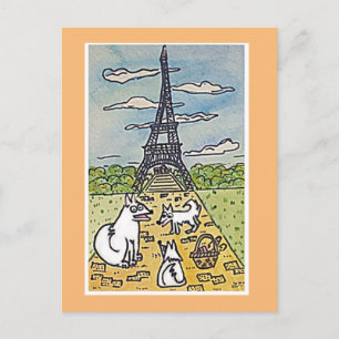 De Eiffeltoren, originele kunstparodie Briefkaart