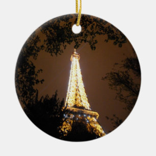 De Eiffeltoren 's nachts Keramisch Ornament