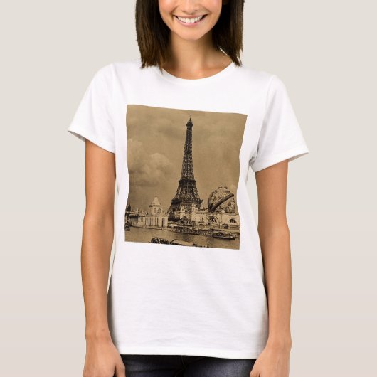 De Eiffeltoren van de Seine Paris T-shirt (Voorkant)