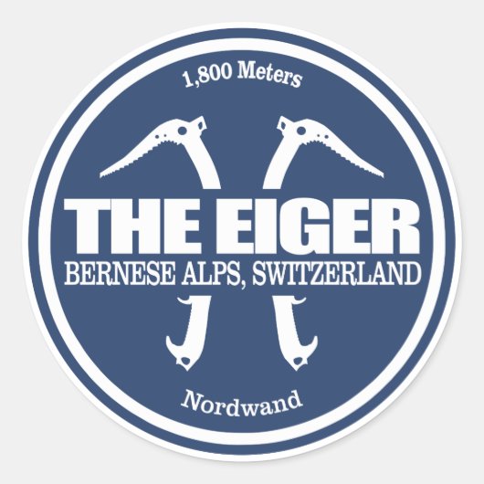 De Eiger (assen 2) Ronde Sticker (Voorkant)