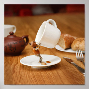 De eikel drink je koffie poster
