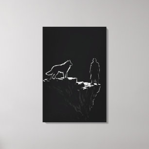 De Eindascensie – Lone Wolf Mentaliteit Minimalist Canvas Afdruk