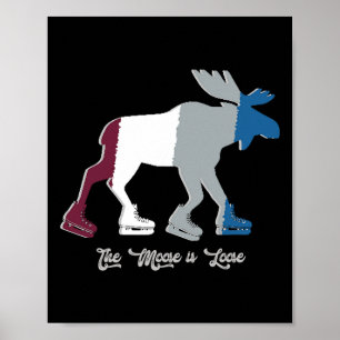De Eland Is Los - IJshockeyschaatsen Poster