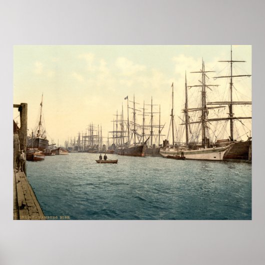 De Elbe, Hamburg, Duitsland Poster (Voorkant)