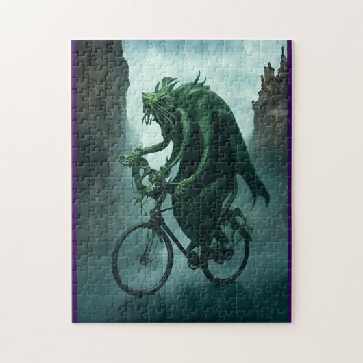 De Eldritch Fietser: Cthulhu rijdt op de fiets Legpuzzel (Verticaal)