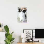 De Elegant Papillon Poster (Thuiskantoor)