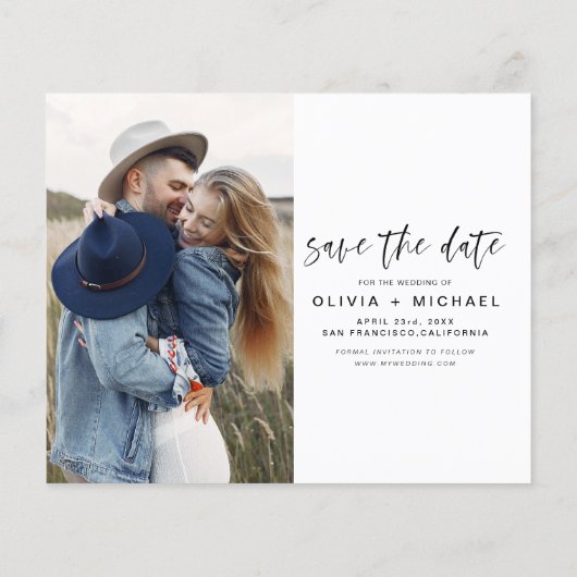 De Elegant van de begroting sparen de Datum Handge Flyer (Achterkant)