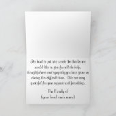 De elegante BegrafenisSympathie dankt u kaardt Bedankkaart (Binnen)