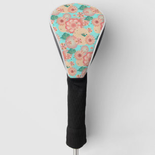 De elegante BloemenTuin Boho van de Perzik van de Golfheadcover
