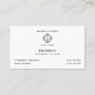 De elegante Firma van de Wet van de Advocaat Visitekaartje