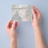 De elegante foto van de begroting moderne bruiloft flyer (Hand)