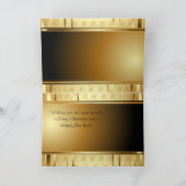 De elegante Gouden Wenskaarten van Kerstmis Feestdagen Kaart (Binnen)
