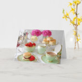 De elegante Kaart van de Groeten van de Thee van (Gele Bloem)