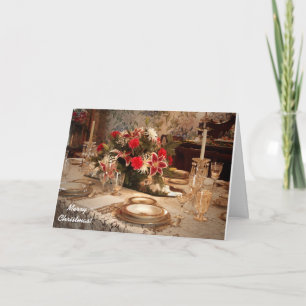 De elegante Kaart van het Diner van Kerstmis