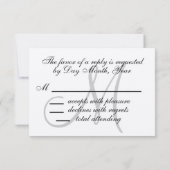 De elegante Kaarten van het Huwelijk RSVP voor (Achterkant)