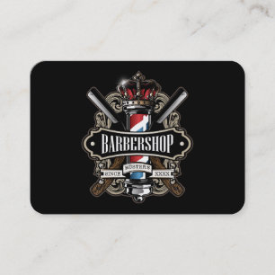 De elegante Machtige Herenkapper personaliseert Visitekaartje