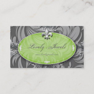De elegante Mode Fleur DE lis Grijs Green van Visitekaartje