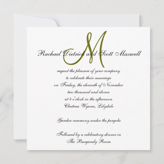 De elegante Namen van het Monogram van de Kaart (Achterkant)