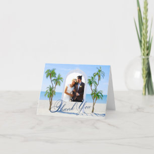 De elegante OceaanZomer van het Palm Beach dankt u Bedankkaart